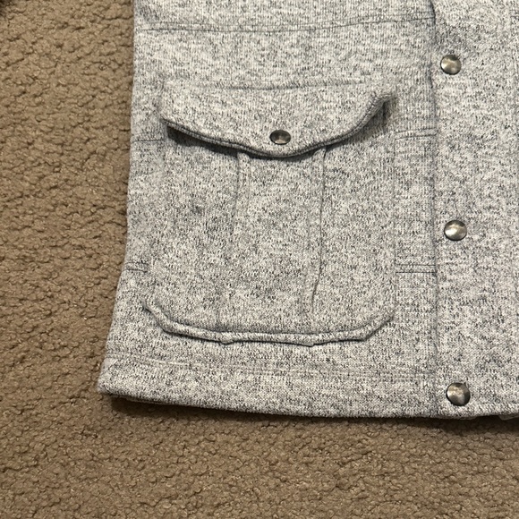Banana Republic Mens Full Zip Up Button Front Sweater Jacket Light Gray Size M - Picture 5 of 8